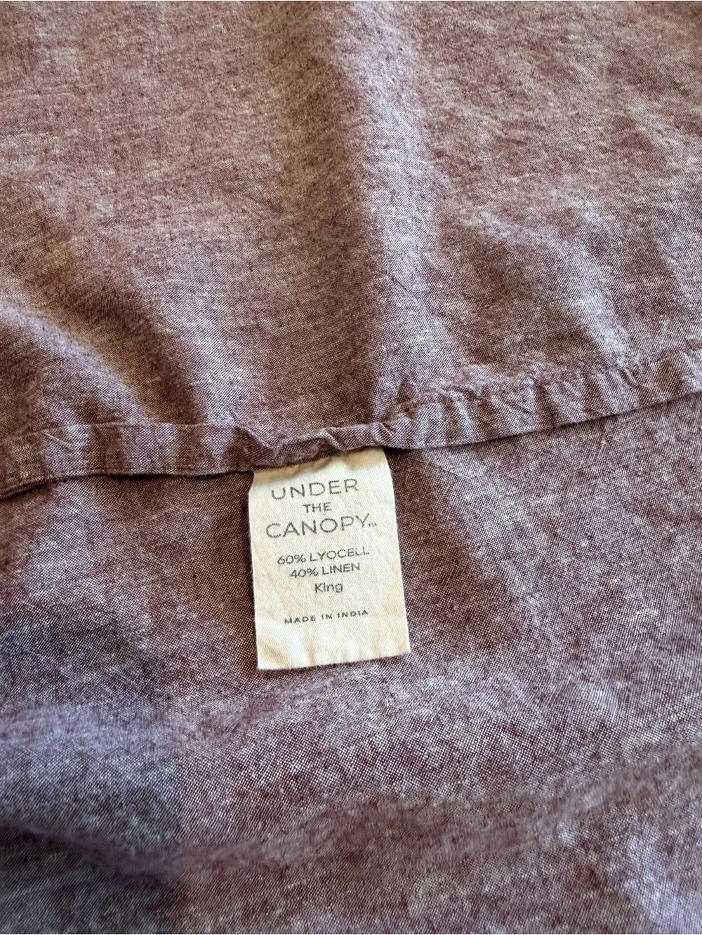 Under the Canopy King Linen Lyocell Pillow Shams Mauve Purple Set of 2